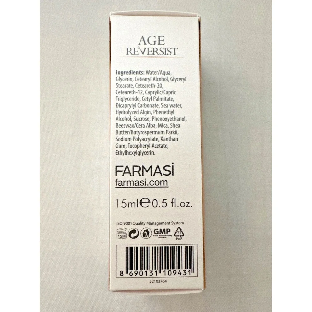 Farmasi Dr. C. Tuna Age Reversist Eye Cream 15ml Anti Aging Moisturizer NIB